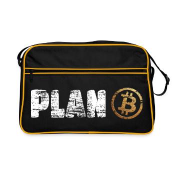 Plan Bitcoin Plan B - Retro Bag - black/gold - Front