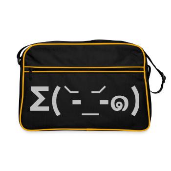 Σ( -᷅_-᷄๑) - Retro Bag - black/gold - Front