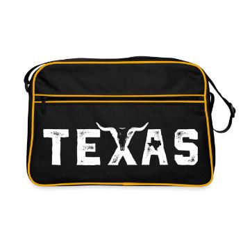 Texas Bold Distressed Wordmark - Retro Bag - black/gold - Front