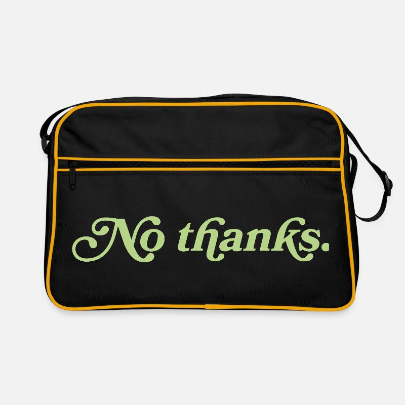 No thanks – Minimalist statement Retro Bag