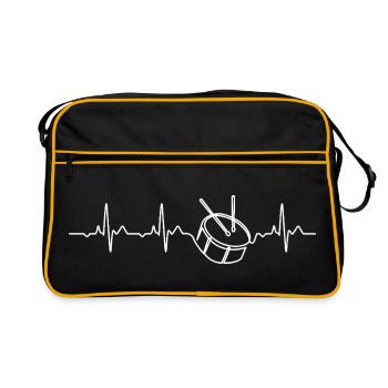 Percussion Heartbeat Marching Band Gif - Retro Bag - black/gold - Front
