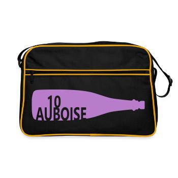 Bouteille de vin effervescent aube - Sac Retro - noir/or - Devant