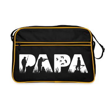 Chasseur de canards Papa Drôle Papa Chasseur de canards Père - Sac Retro - noir/or - Devant