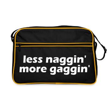 Moins de harcèlement, plus de bâillonnement, de torride, d’embarrassant - Sac Retro - noir/or - Devant