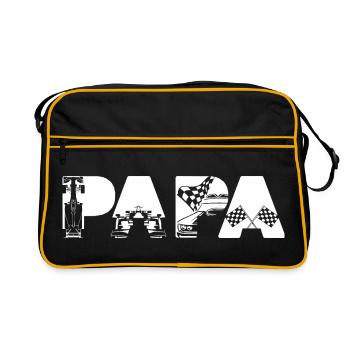 Formule de course Papa Race Car Dad Wheel Racing - Sac Retro - noir/or - Devant