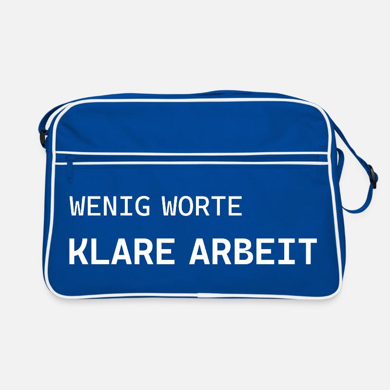 Few words. Clear work. Retro Bag