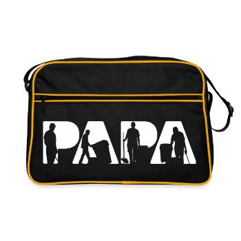 Recyclable Collector Papa Proud Collector Dad - Retro Bag - black/gold - Front