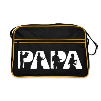 Architect Papa Engineering Construction Design - Retro Bag - black/gold - Front