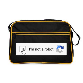 I'm not a robot - Retro Bag - black/gold - Front