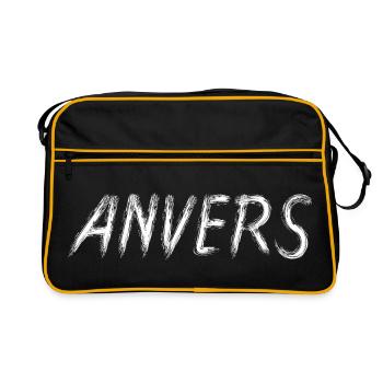 ANTWERP Rough Brush - Retro Bag - black/gold - Front