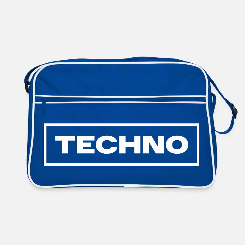 Conception de logo de musique techno Sac Retro