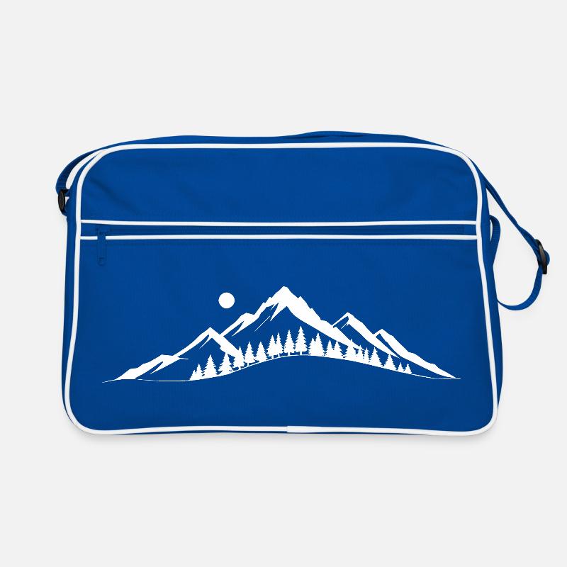 Bergdämmerung Silhouette Retro Tasche