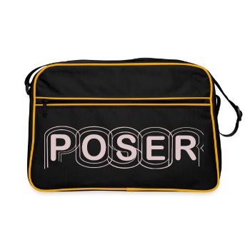 Conception de texte POSER minimaliste - Sac Retro - noir/or - Devant