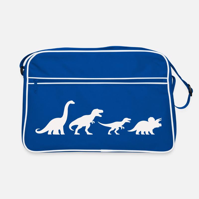 Dino silhouettes in retro style Retro Bag
