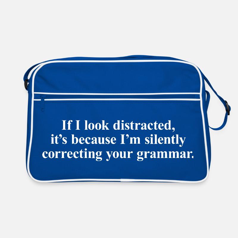 Silent Grammar Corrector Tee Retro Bag