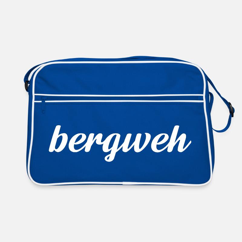 bergweh - minimalist alpine design in white Retro Bag