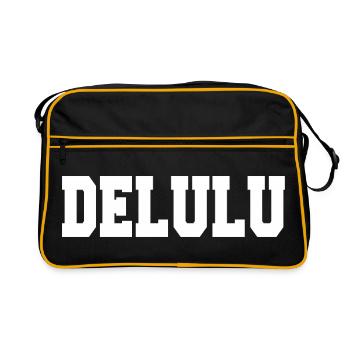 delulu - Retro Tasche - Schwarz/Gold - Vorne