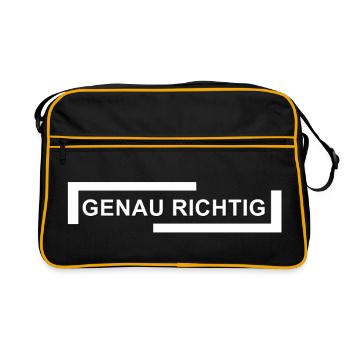 Abstract Play of Colors Motif - Retro Bag - black/gold - Front