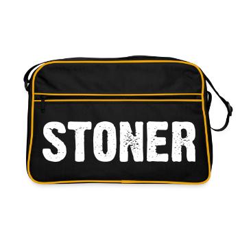 Conception du logo de musique Stoner - Sac Retro - noir/or - Devant