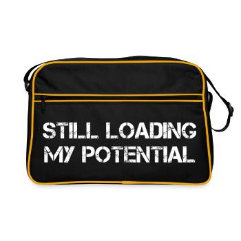 Still Loading My Potential - Retro Bag - black/gold - Front
