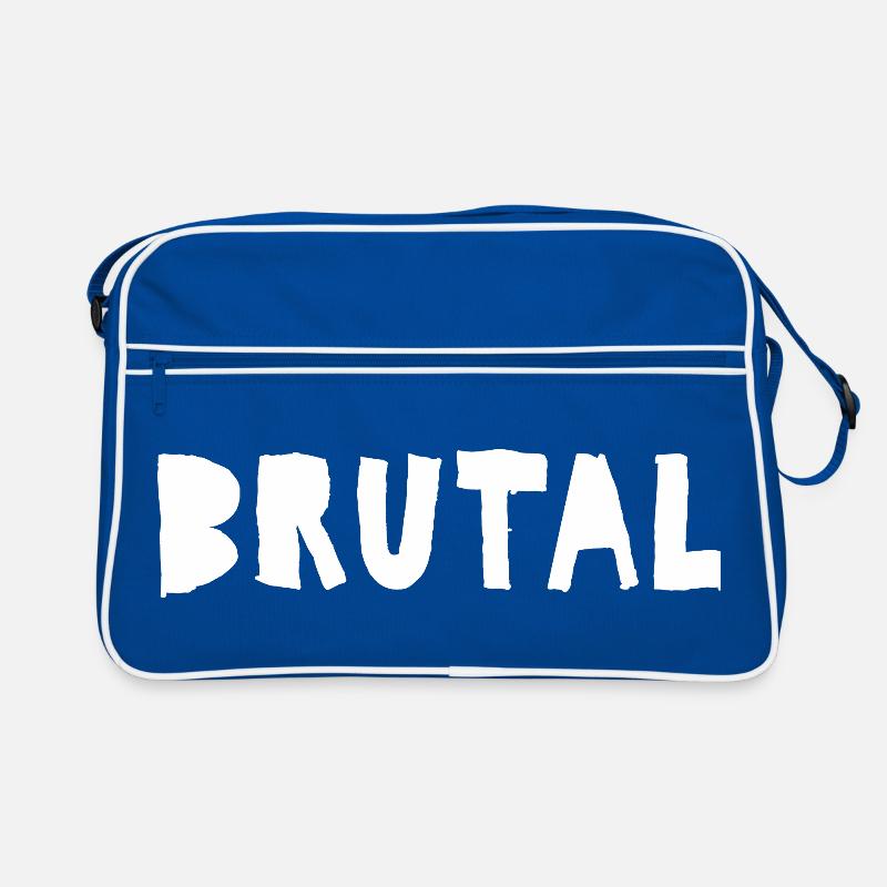 Conception brutale du logo Daged Bold Sac Retro