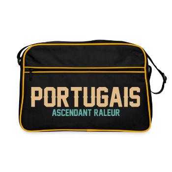 Portugais Ascendant Raleur T-Shirt Cadeau Humour - Sac Retro - noir/or - Devant