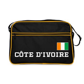 Ivory Coast Pride Cote D'Ivoire Heritage Elephant - Sac Retro - noir/or - Devant