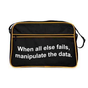 Funny Data Statistics Data Scientist Statistician - Retro Bag - black/gold - Front