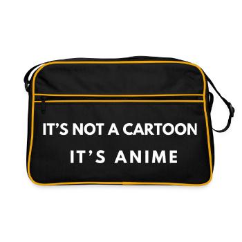 Ce n’est pas un dessin animé - Citation d’anime - Sac Retro - noir/or - Devant