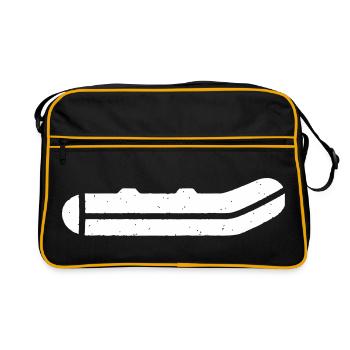 Bateau gonflable Pêcheur Bateau de carpe - Sac Retro - noir/or - Devant