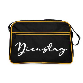 Tuesday lettering weekdays white - Retro Bag - black/gold - Front