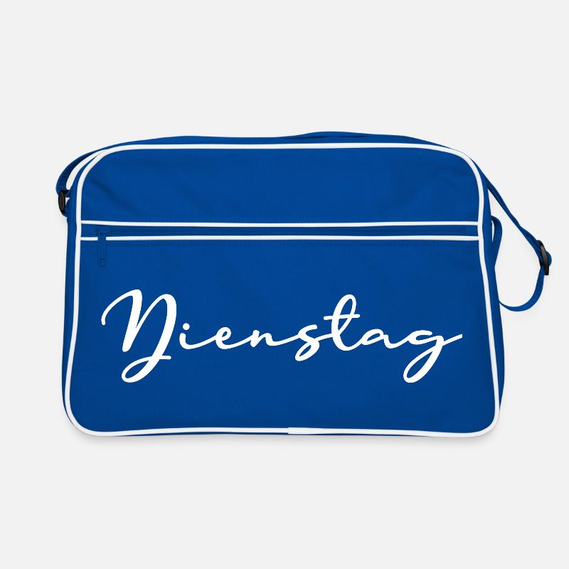 Tuesday lettering weekdays white Retro Bag