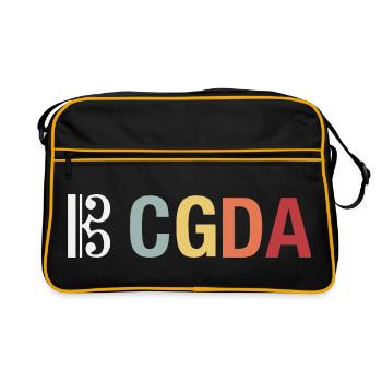 CGDA viola tuning string musician retro - Retro Bag - black/gold - Front