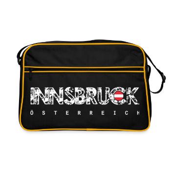Innsbruck Distressed Wordmark - Retro Bag - black/gold - Front