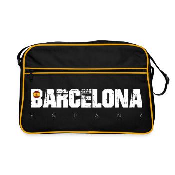 Barcelona Bold Distressed Type - Retro Bag - black/gold - Front