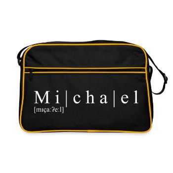 Name Abstract Typographic Black - Retro Bag - black/gold - Front