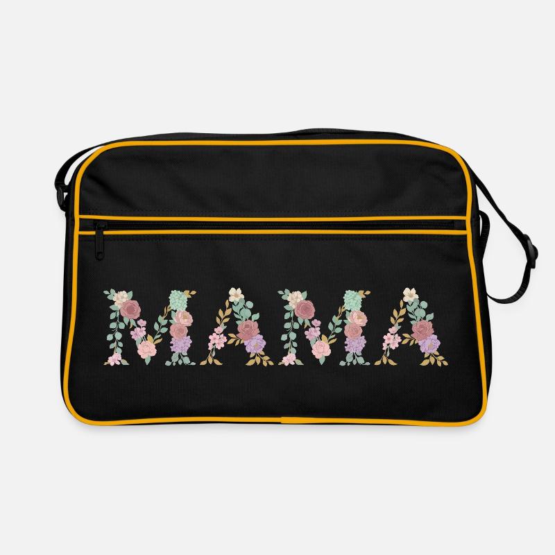 Mama Blumen Floral Schrift Beste Mutter Muttertag Retro Tasche