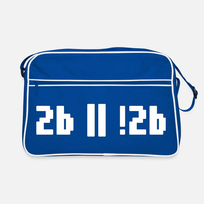 2b or not 2b – Shakespeare Hamlet Programmierer Retro Tasche