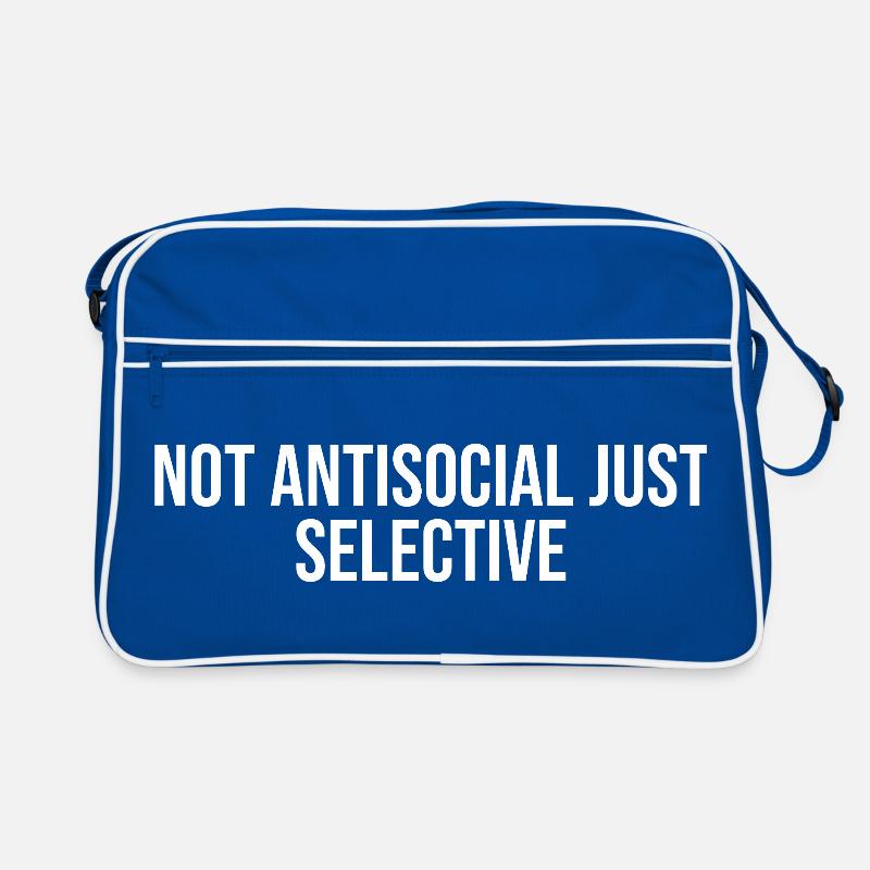 Introvert Humor Tee Retro Tasche