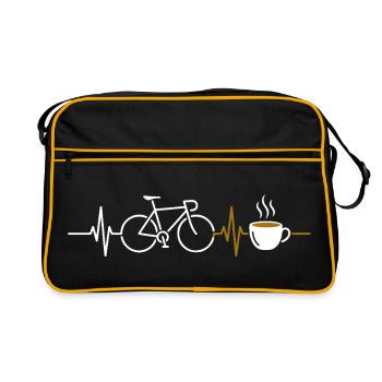 Cyclisme Heartbeat Vélo de route Gravel Bike Coffee - Sac Retro - noir/or - Devant