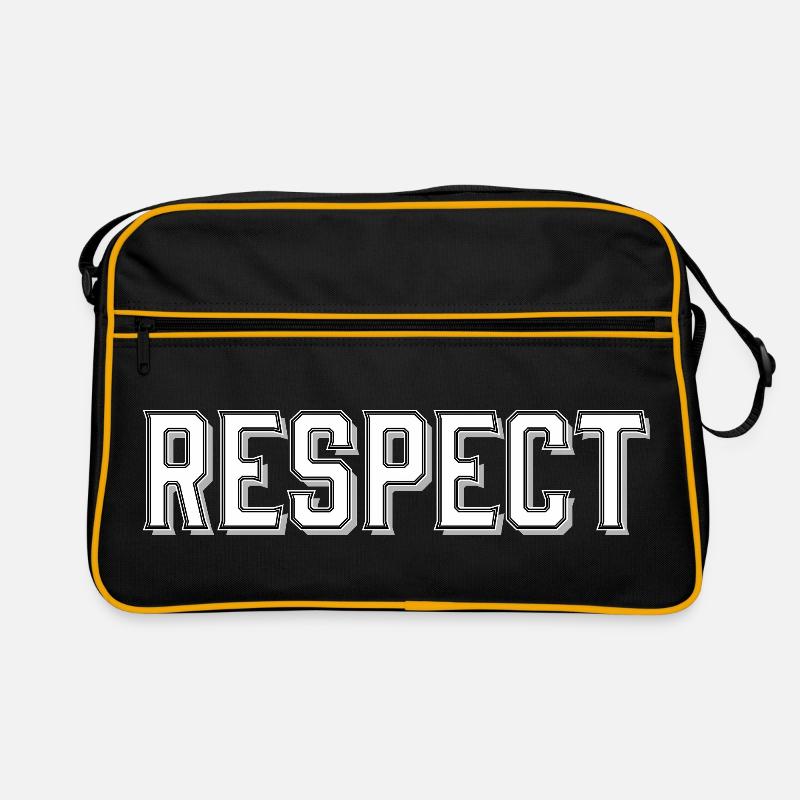 Lettrage Respekt avec effet 3D Sac Retro