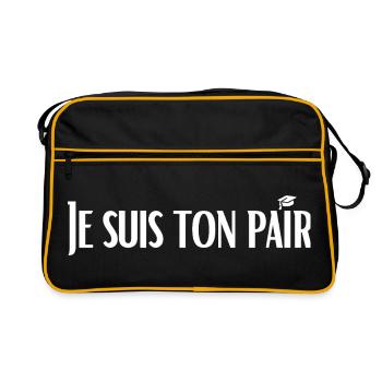 Ich bin dein Kollege - Retro Tasche - Schwarz/Gold - Vorne