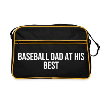 Baseball Dad - Retro Tasche - Schwarz/Gold - Vorne