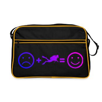 Gift idea for a freediver with freediving - Retro Bag - black/gold - Front