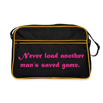 Never Load La partie sauvegardée d’un autre homme - Sac Retro - noir/or - Devant