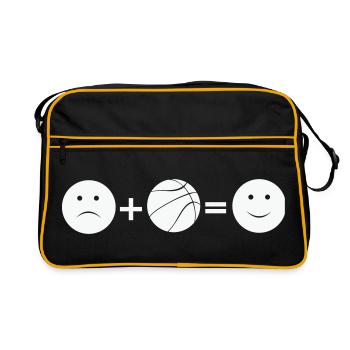 Passion pour le basket - Sac Retro - noir/or - Devant