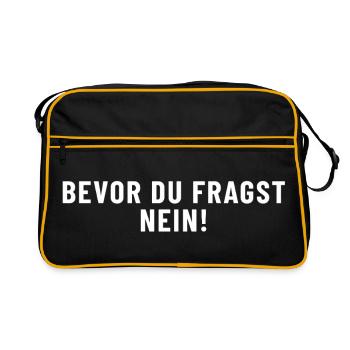 Before you ask: No! - Retro Bag - black/gold - Front