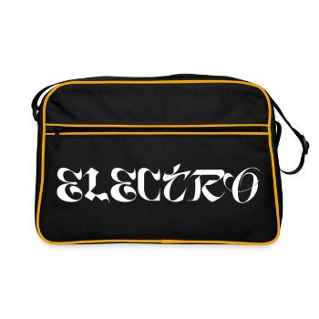 Minimal electro logo - Retro Bag - black/gold - Front