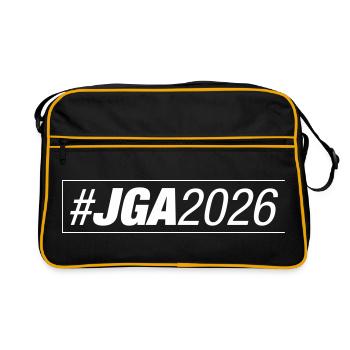 Enterrement de vie de garçon Jga 2026 - Sac Retro - noir/or - Devant