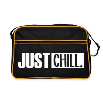 Just Chill Funny Chilling Sayings - Retro Bag - black/gold - Front